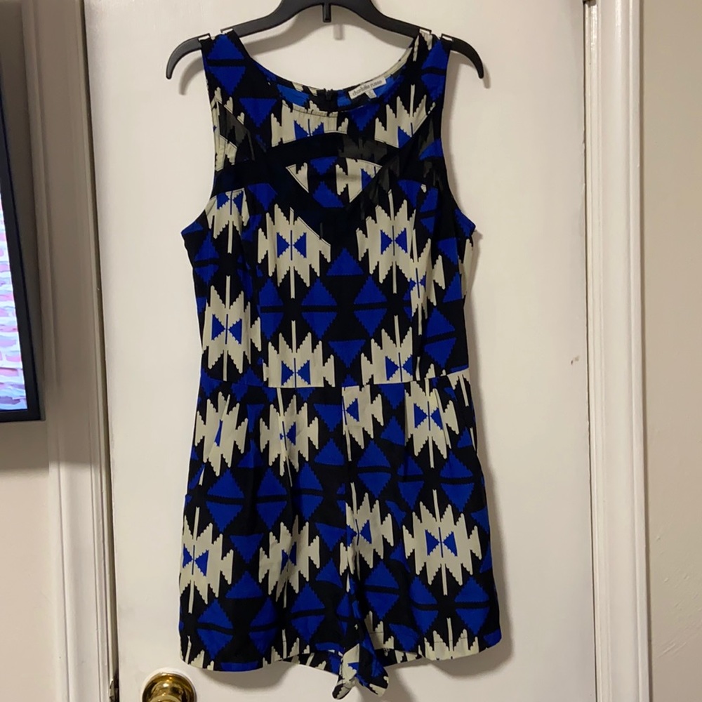 White black and blue jumpsuit size S